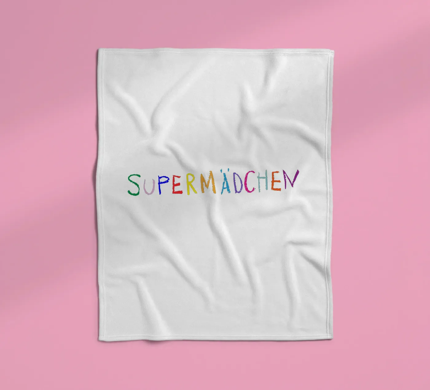 Supermädchen fleecedeken van Brushmeetspaper