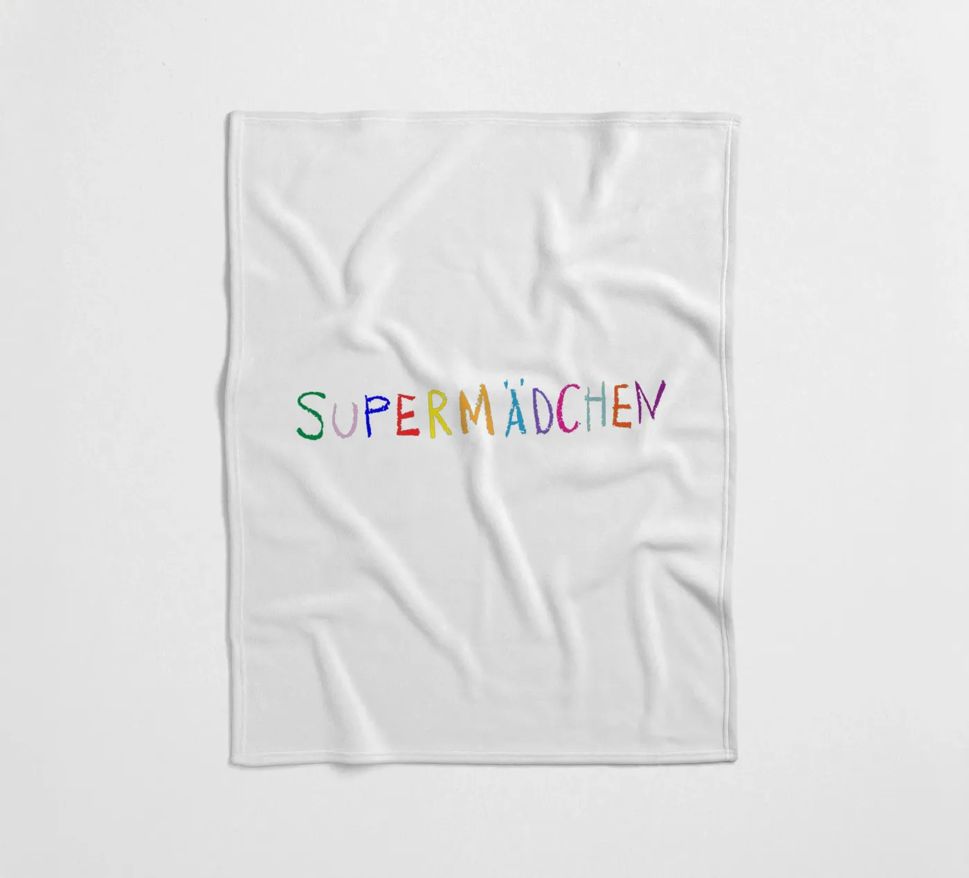 Supermädchen Fleecedecke von Brushmeetspaper