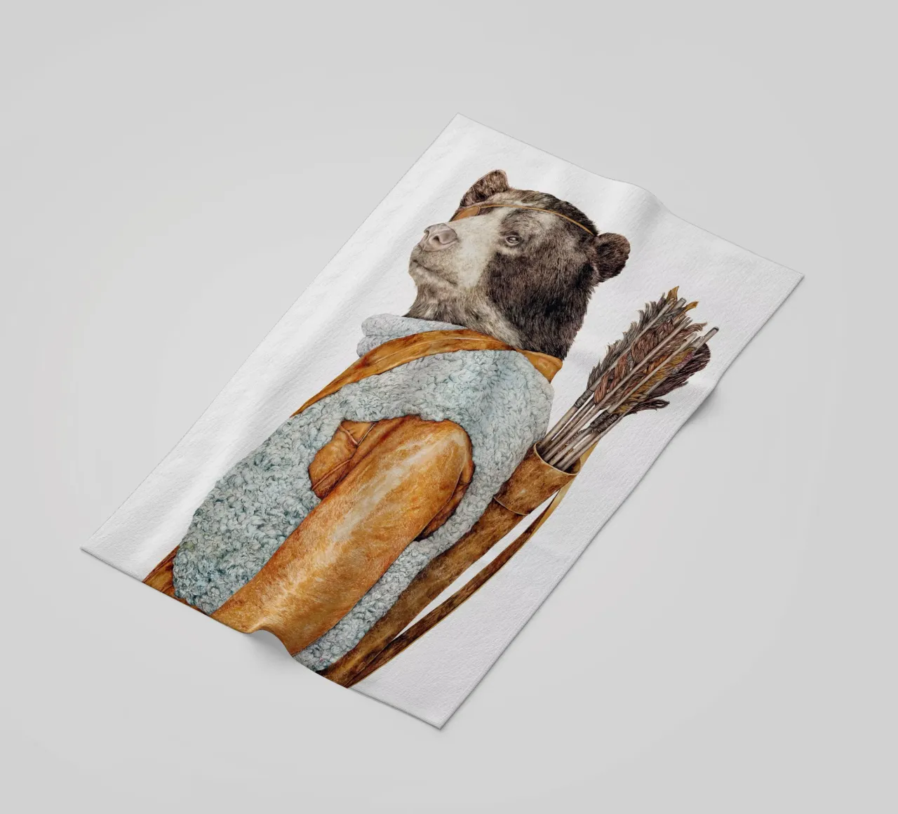 Orso cacciatore telo mare da Animal Crew