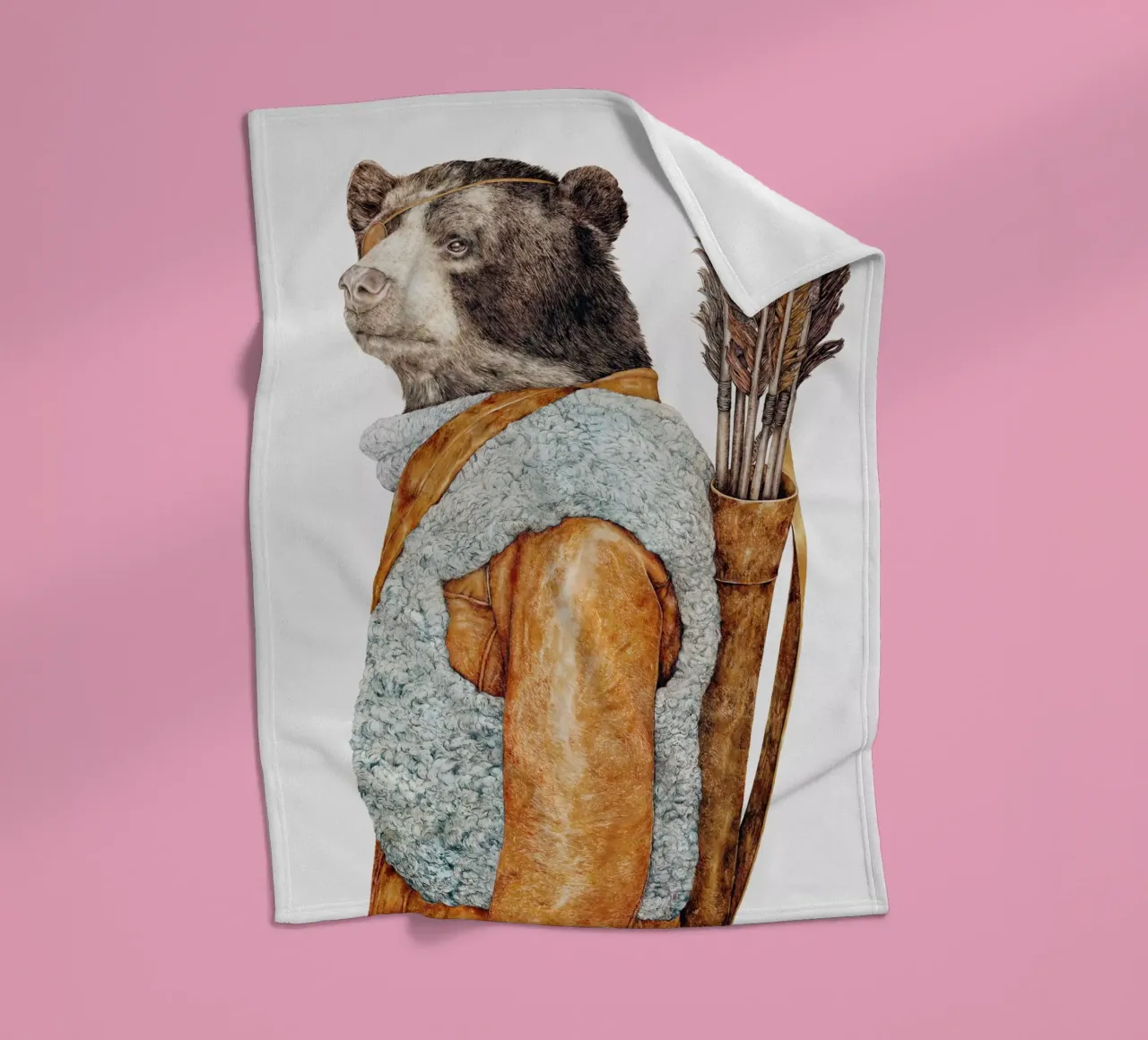 Orso cacciatore coperta in pile da Animal Crew