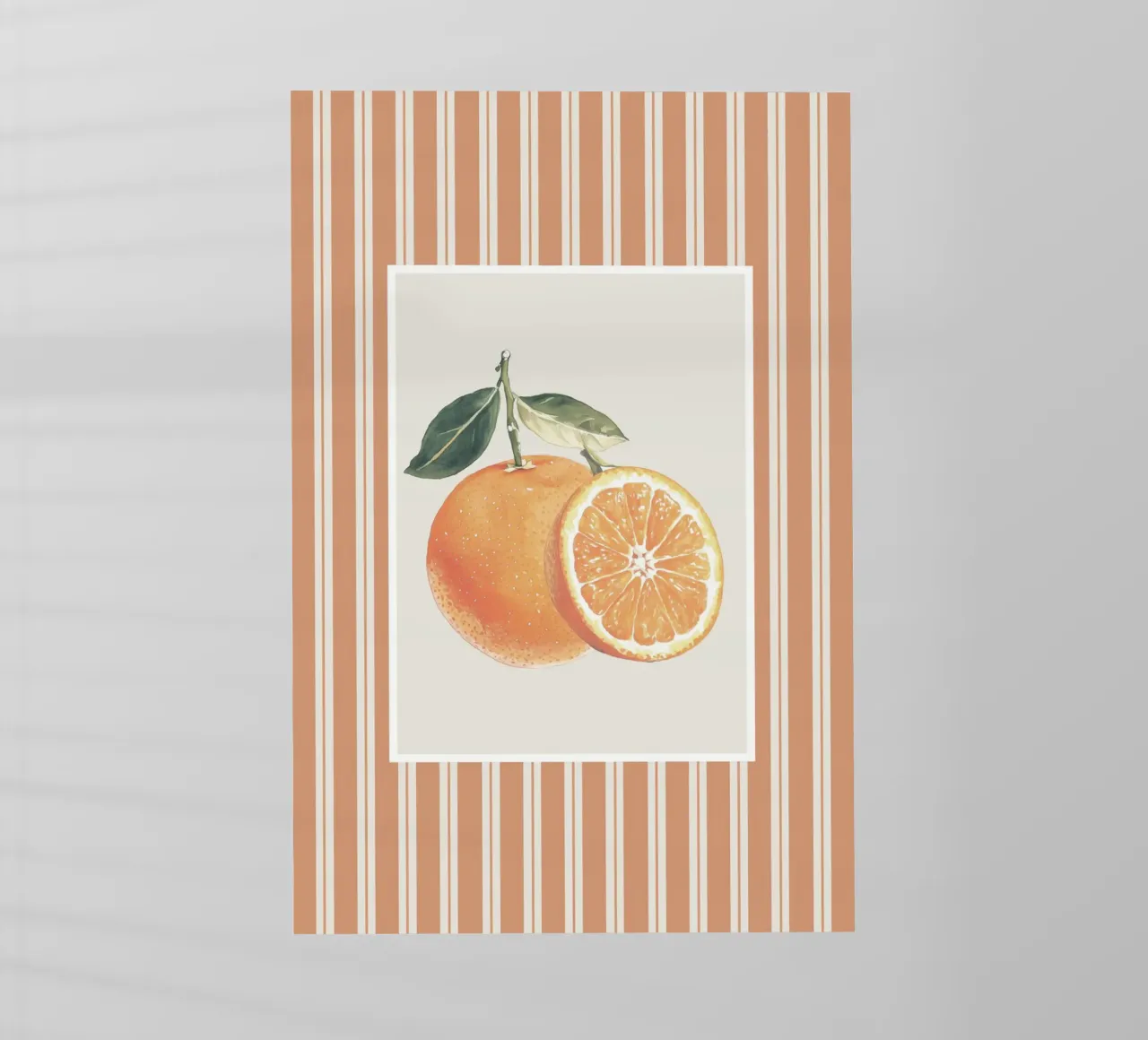 Illustrazione di frutta arancione pellicola backlit da Melloi Art Print