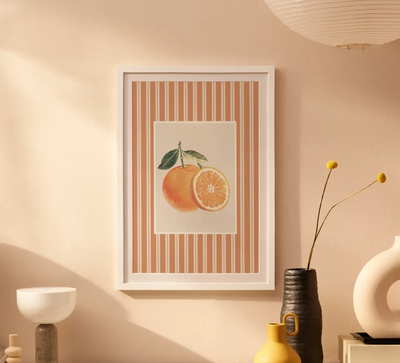 Illustrazione di frutta arancione poster da Melloi Art Print