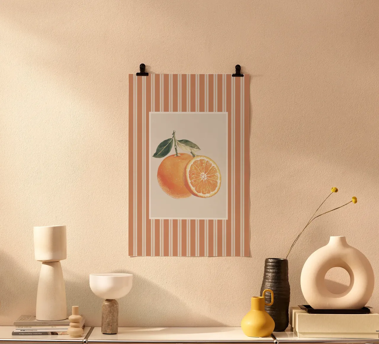 Illustrazione di frutta arancione poster da Melloi Art Print