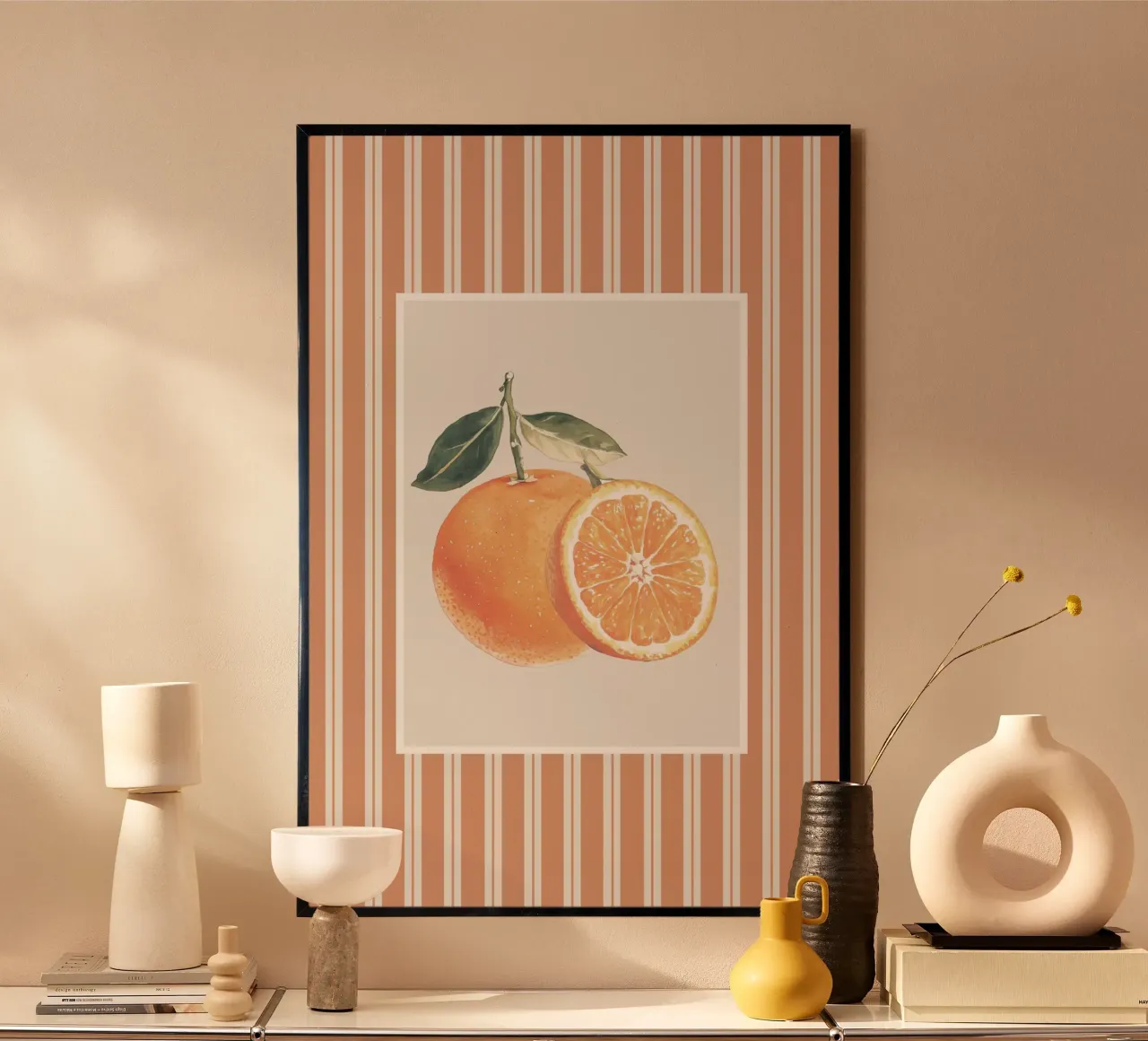 Illustrazione di frutta arancione poster da Melloi Art Print