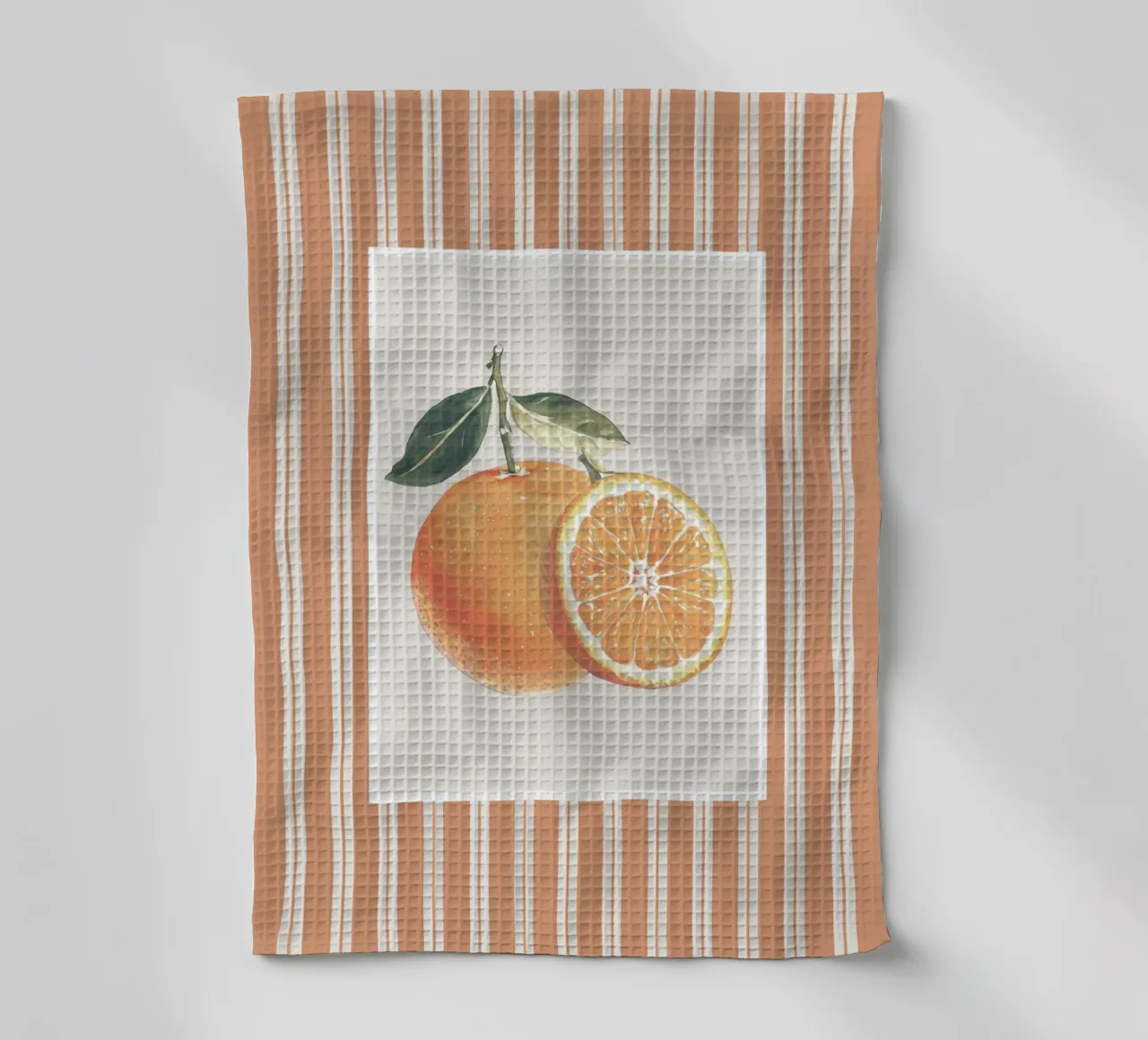 Illustrazione di frutta arancione canovaccio da cucina da Melloi Art Print