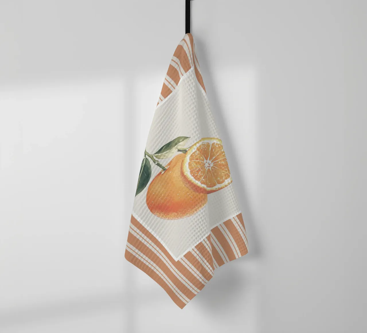 Illustrazione di frutta arancione canovaccio da cucina da Melloi Art Print