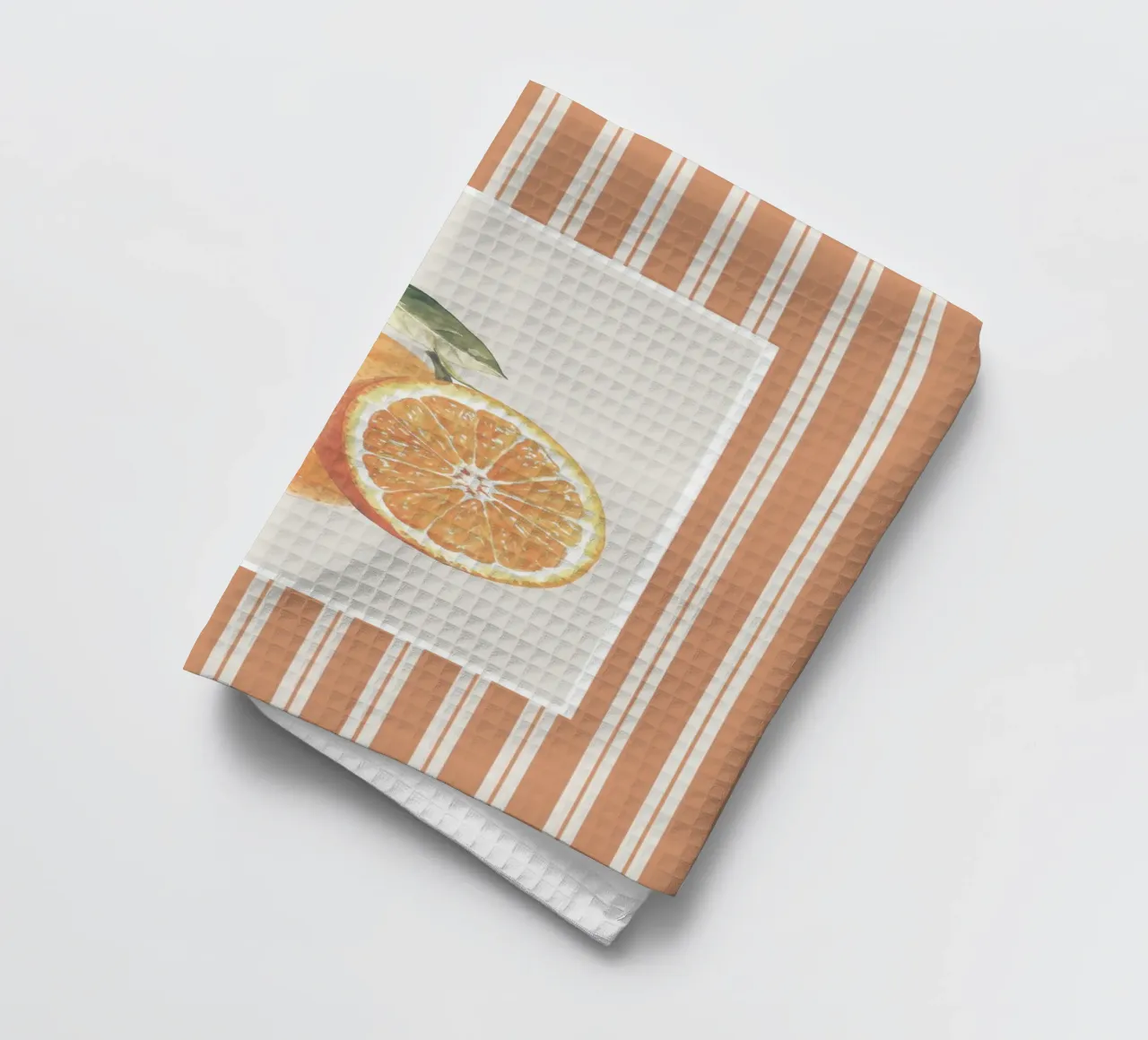 Illustrazione di frutta arancione canovaccio da cucina da Melloi Art Print