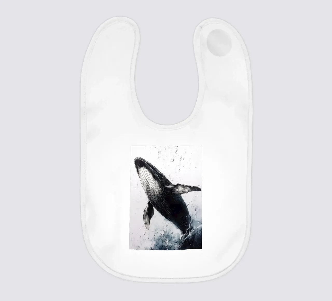 Vida marina de la ballena negra babero de Justyna Jaszke JBJart