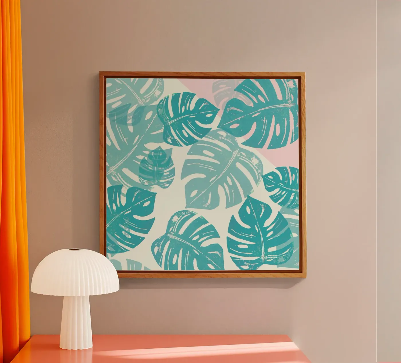 Monstera Rosy plexiglass da Bianca Green