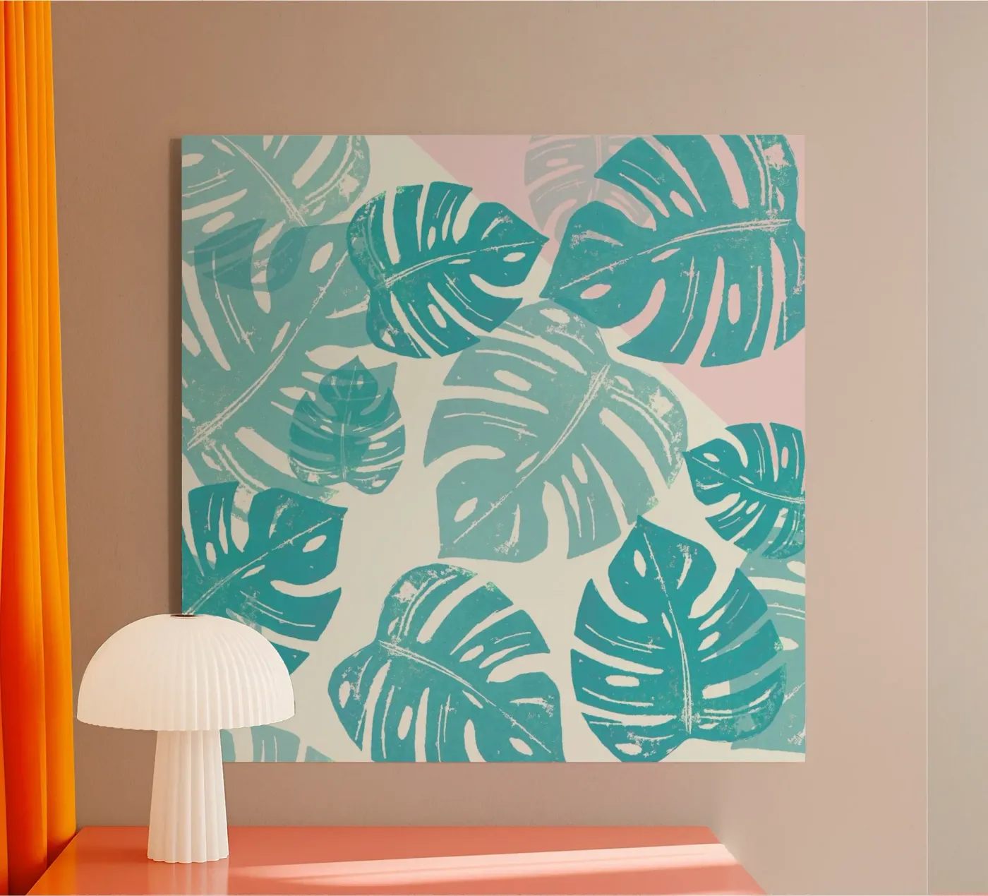 Monstera Rosy plexiglass da Bianca Green