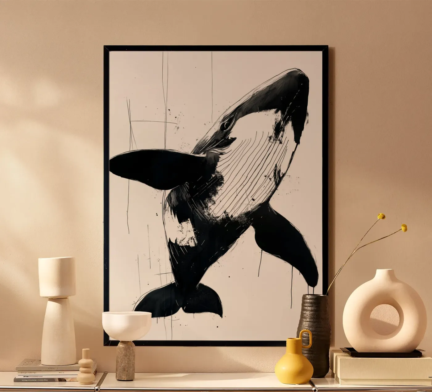 Balena bianca e nera poster da Justyna Jaszke JBJart