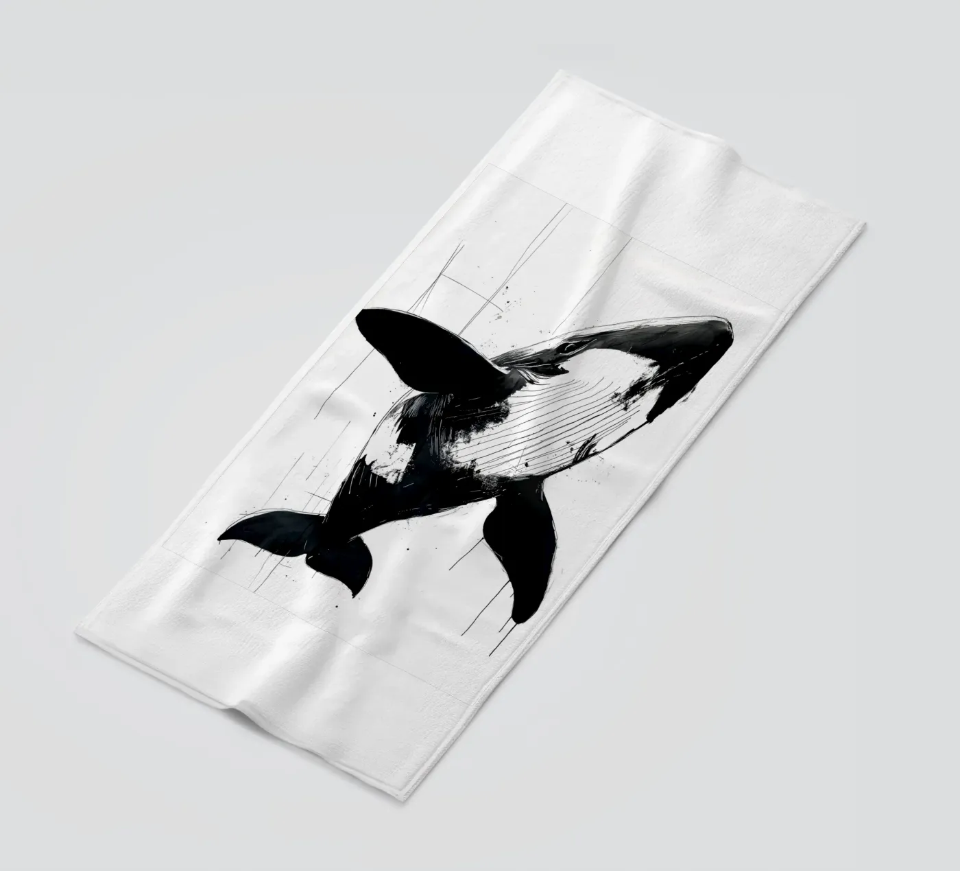 Black and white whale telo mare da Justyna Jaszke JBJart