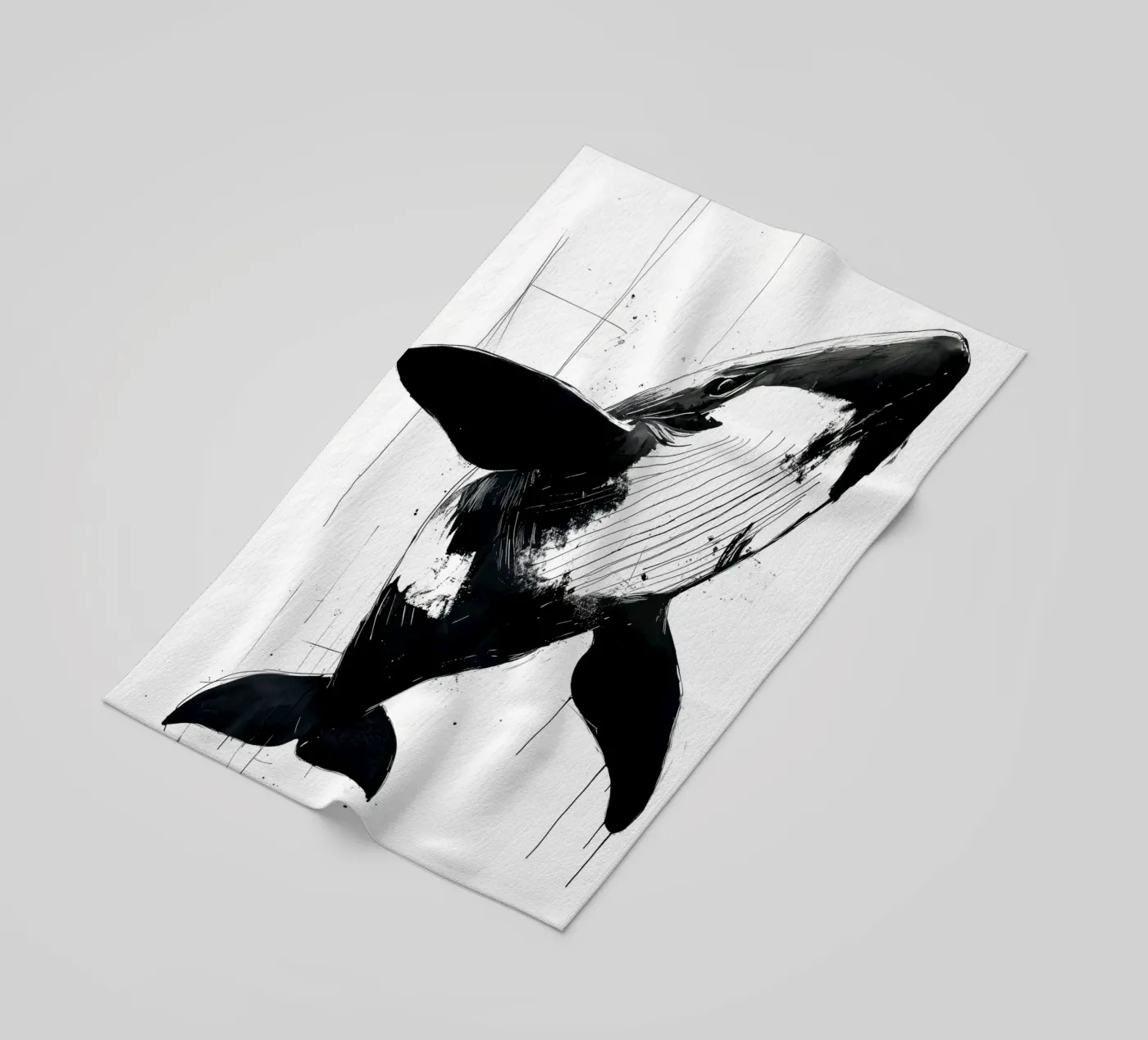 Black and white whale telo mare da Justyna Jaszke JBJart