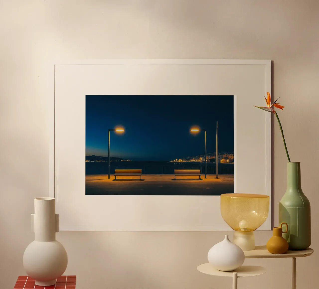 Ajaccio unter nächtlichen Lichtern Poster von By Night