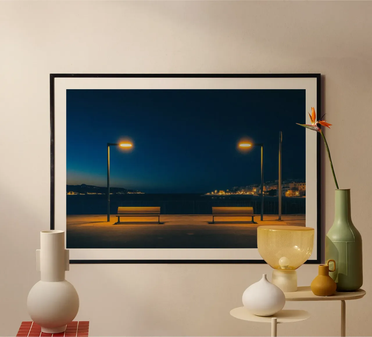 Ajaccio unter nächtlichen Lichtern Poster von By Night