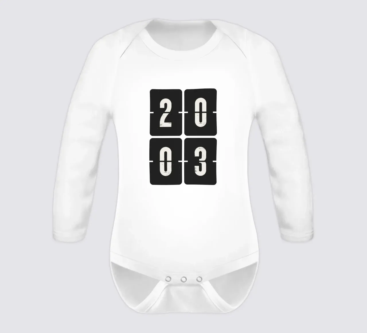 2003 Year long-sleeve baby romper by Vintagrafica