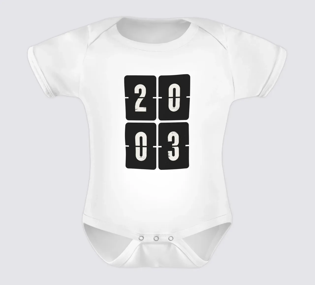 2003 Jaar babyrompertje korte mouwen van Vintagrafica
