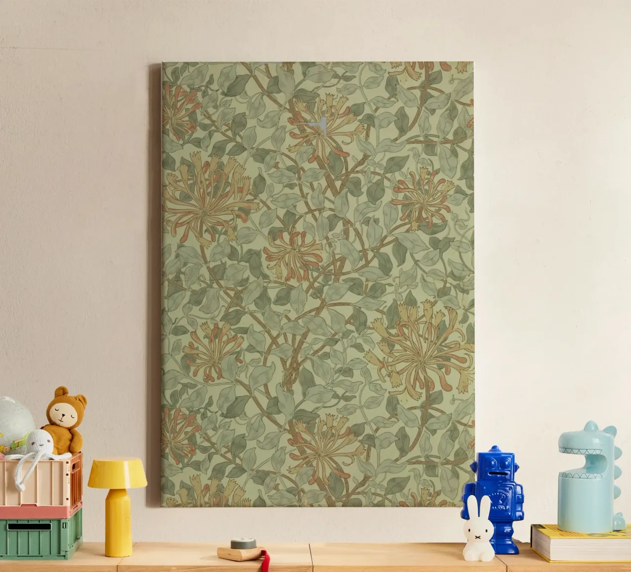 William Morris - Caprifoglio floreale tela con Cornice a cassetta da William Store