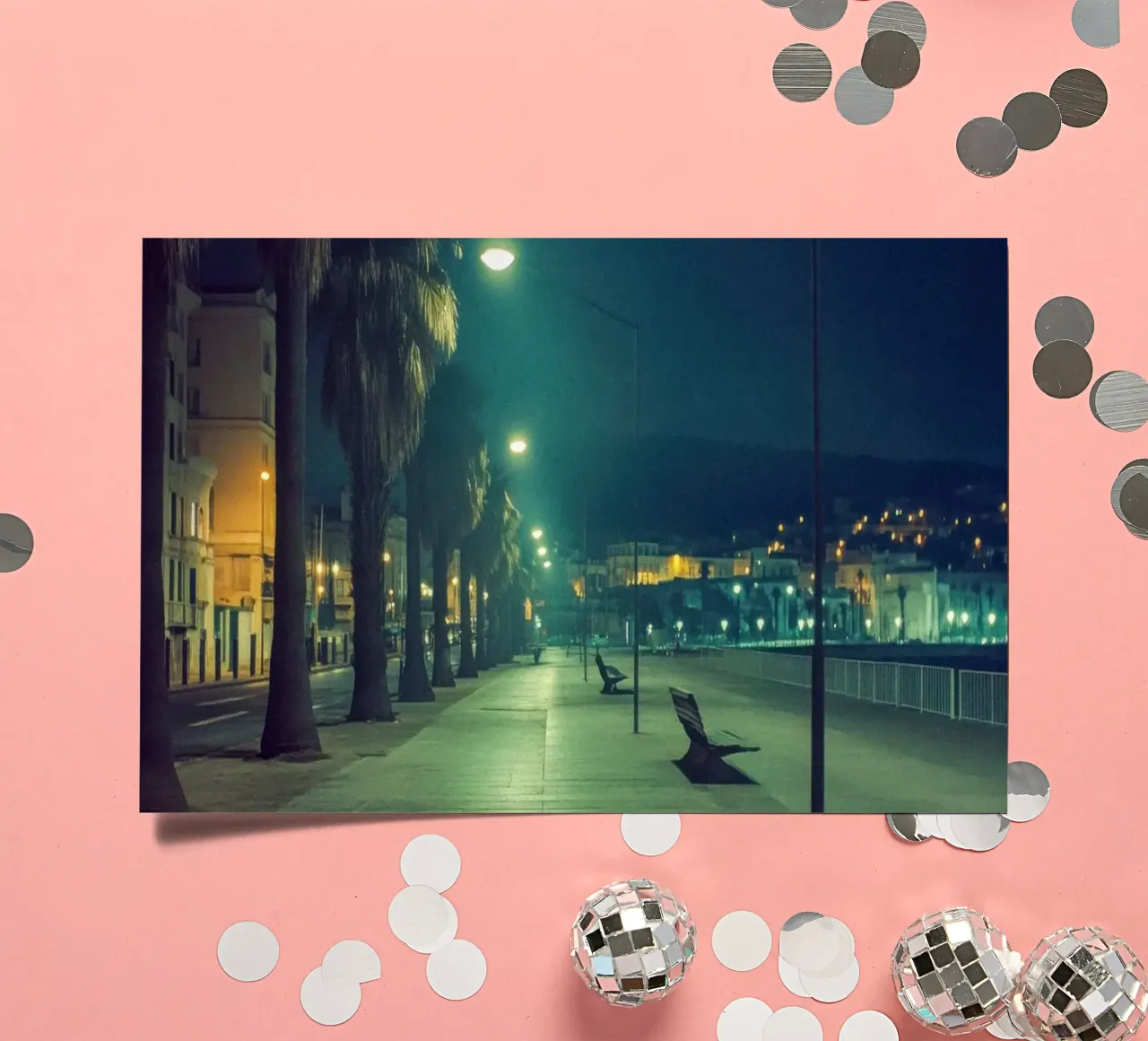 Ajaccio by Night – Promenade sous les palmiers sticker sheet by By Night