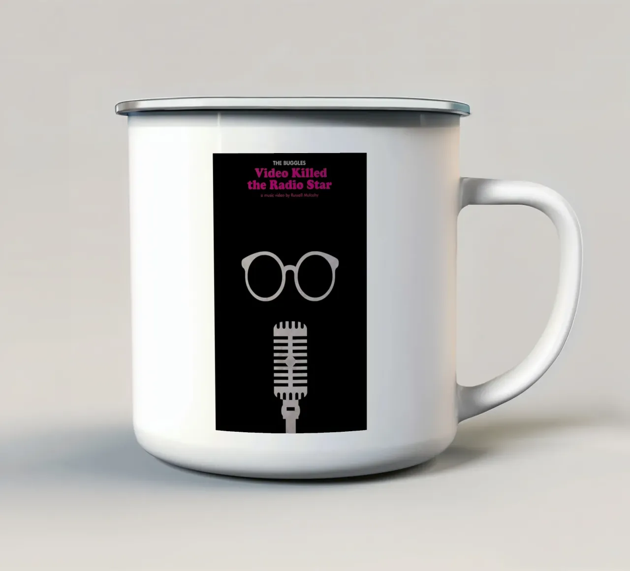 Video Killed The Radio Stars tazza in smalto da Federico Mancosu