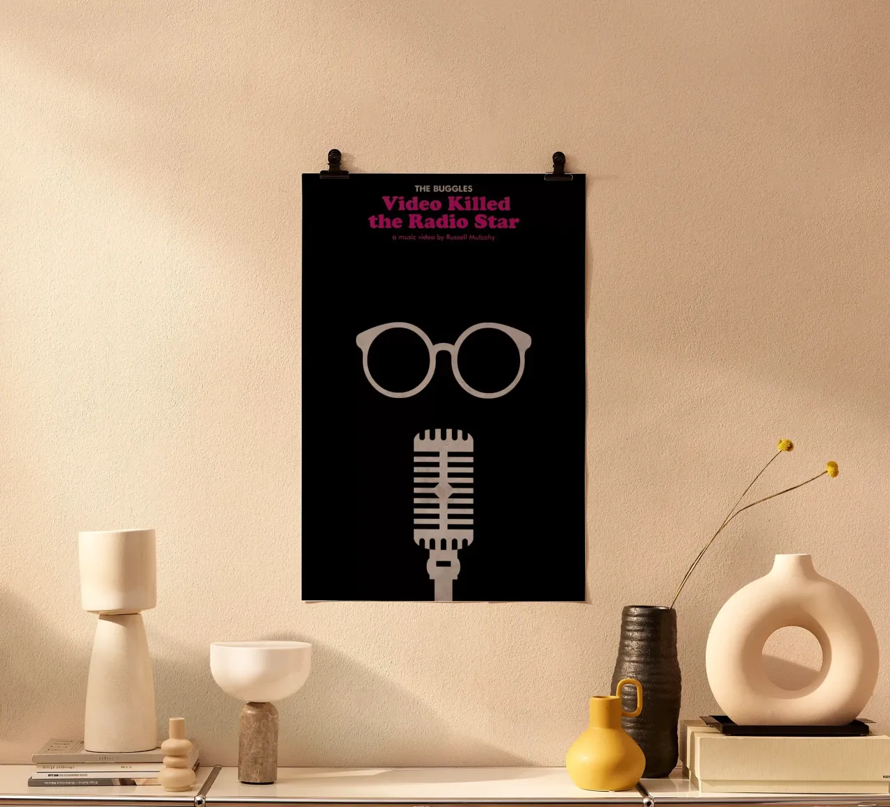 Video Killed The Radio Stars poster met aluminium frame van Federico Mancosu