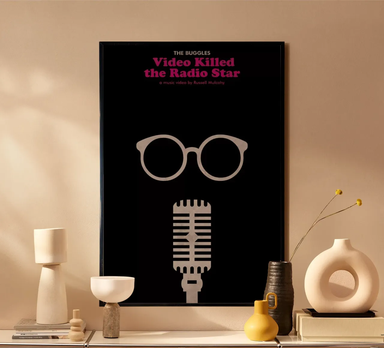 Video Killed The Radio Stars poster met aluminium frame van Federico Mancosu