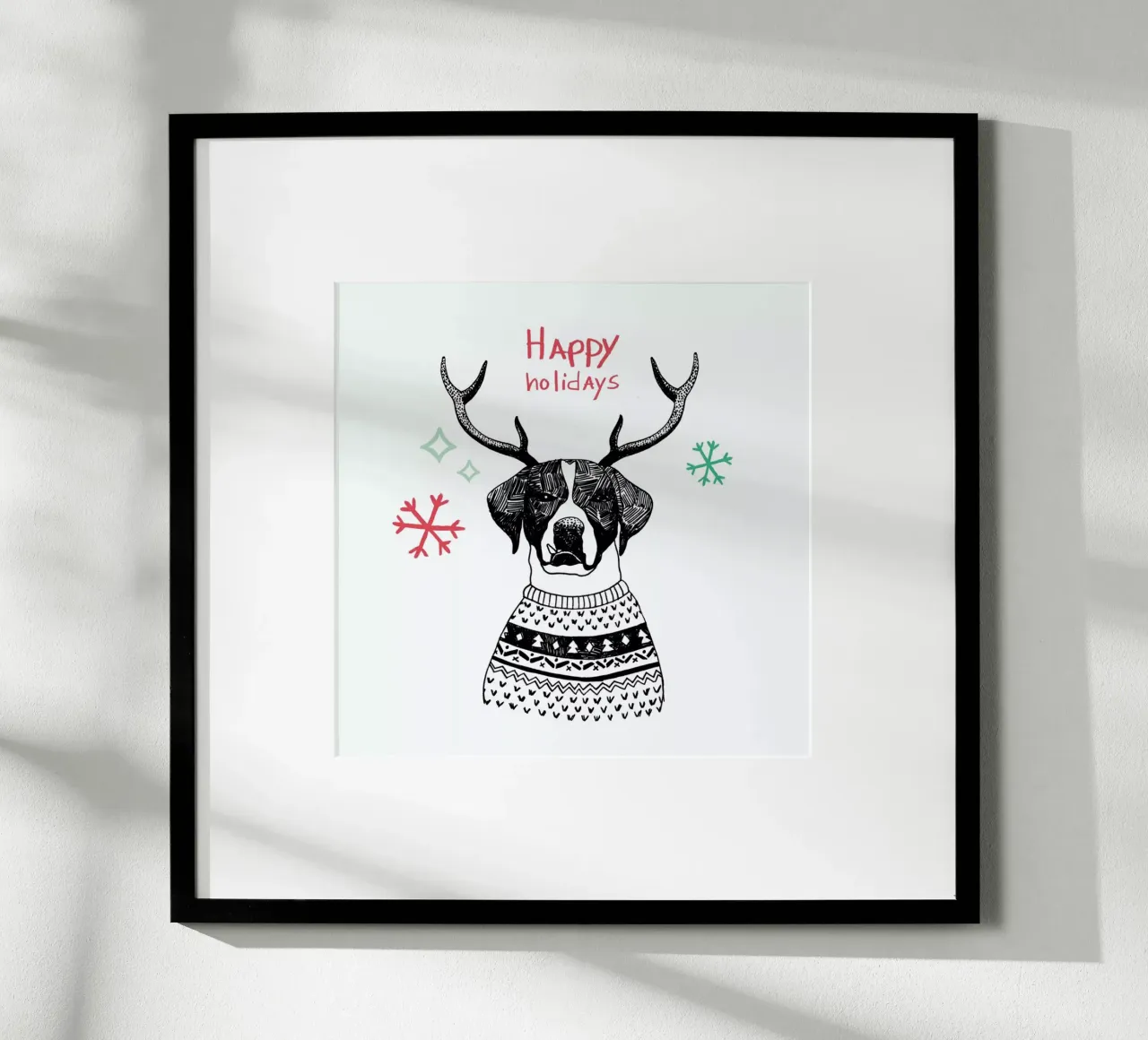 Chef's Holidays poster con telaio in legno da BlauMaschine