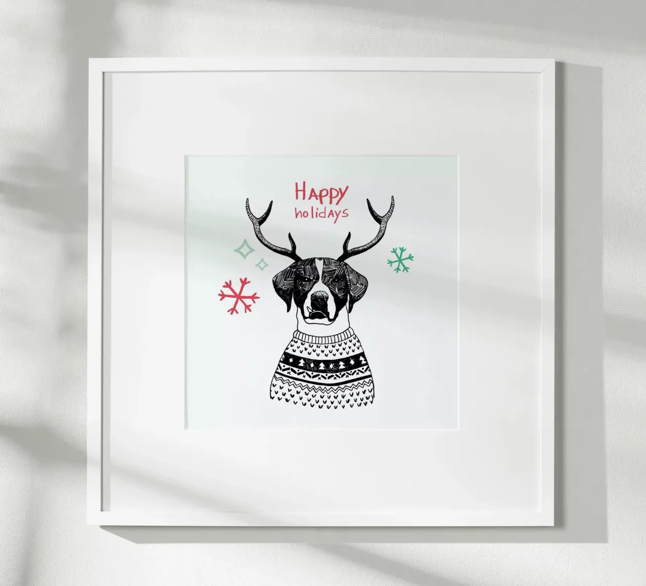 Chef's Holidays poster con telaio in legno da BlauMaschine