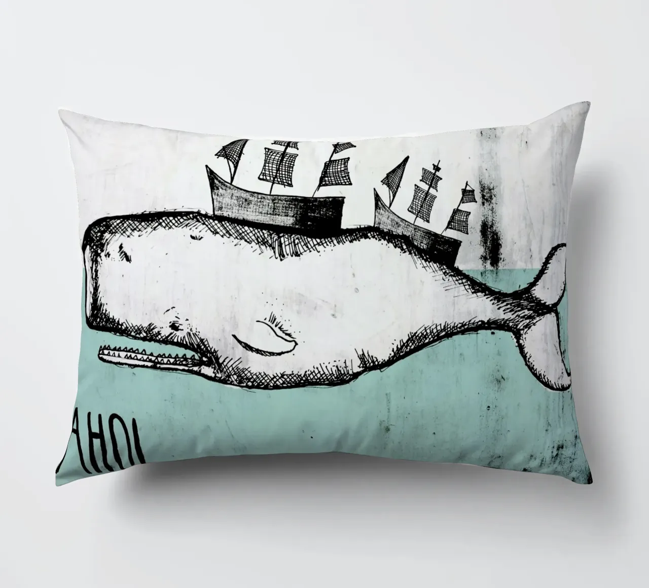 Ahoi Whale cuscino da treechild