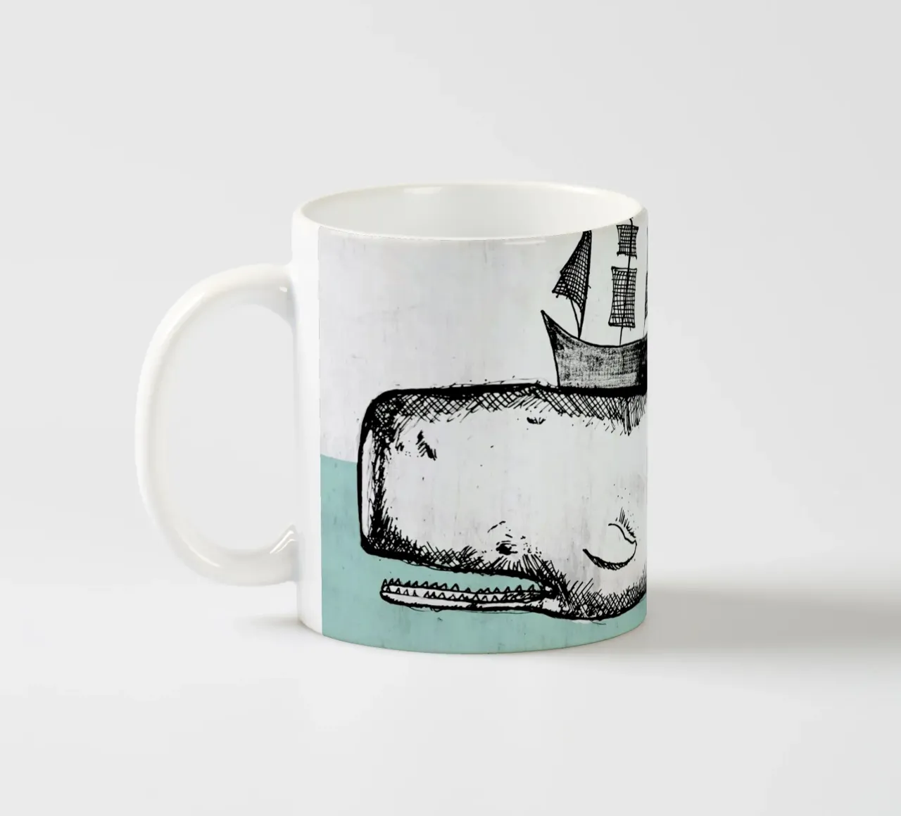 Ahoi Whale tazza in ceramica da treechild