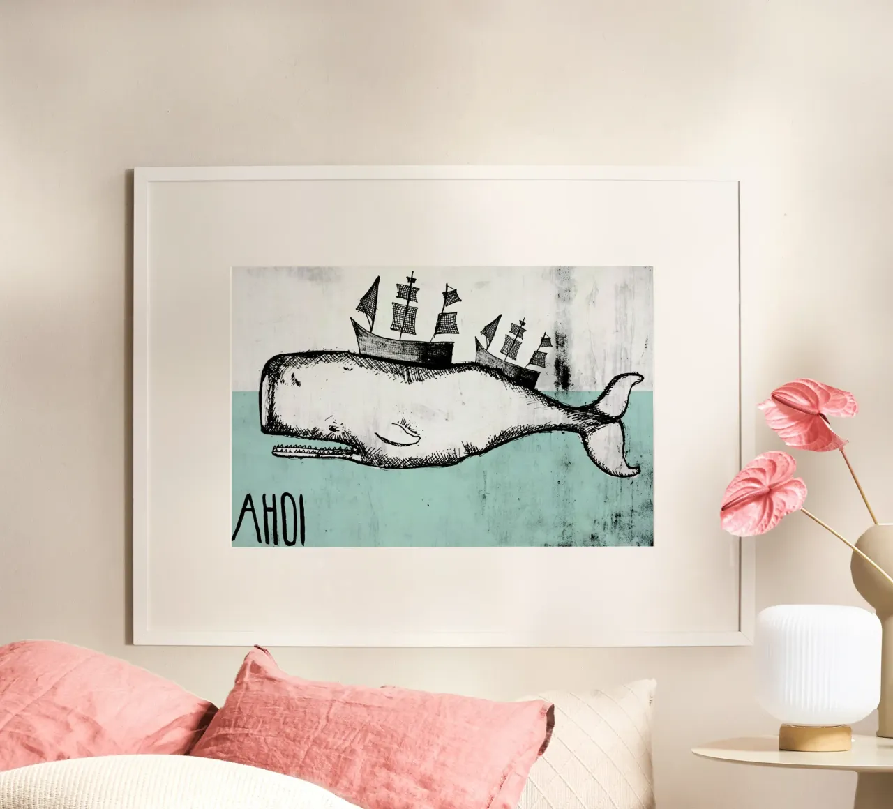 Ahoi Whale carta hahnemühle da treechild