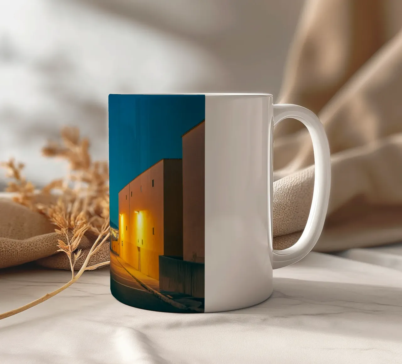 Ajaccio al tramonto - Luci e orizzonti tazza in ceramica da By Night