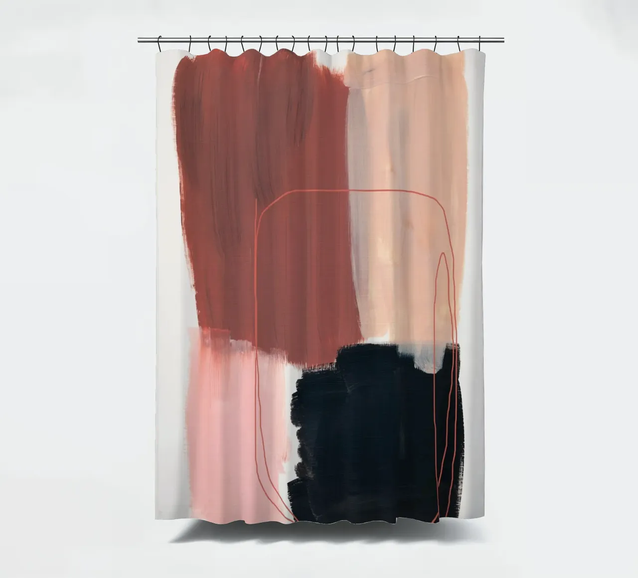 Abstract Brush Strokes 120 shower curtain by Mareike Böhmer