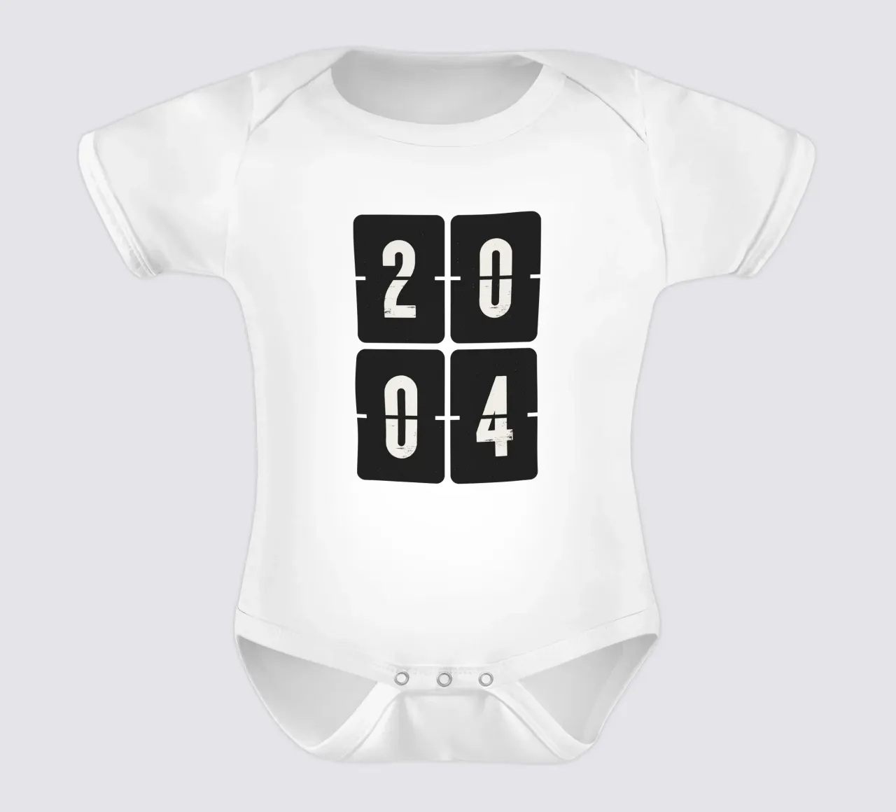 2004 Jaar babyrompertje korte mouwen van Vintagrafica