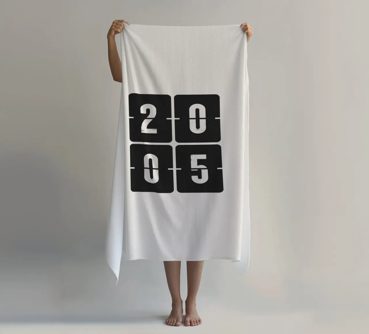 2005 Jaar strandhanddoek van Vintagrafica
