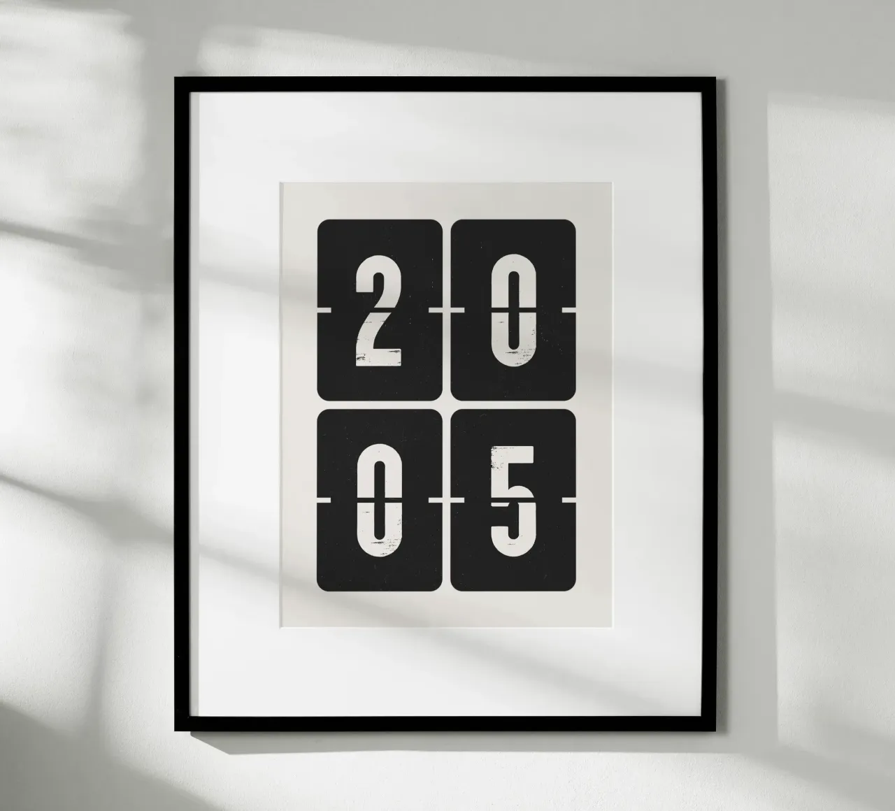 2005 Anno poster con telaio in alluminio da Vintagrafica
