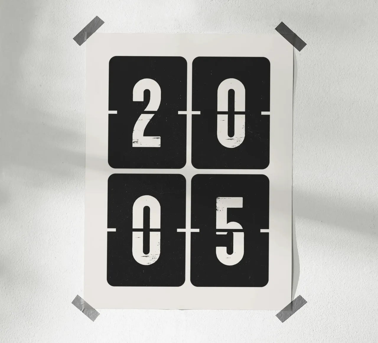 2005 Anno poster con telaio in alluminio da Vintagrafica