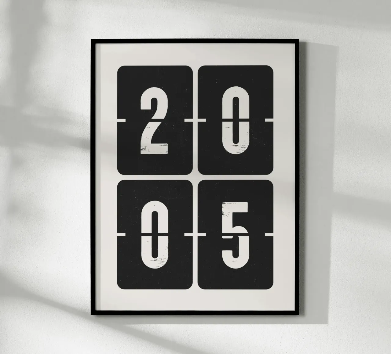 2005 Anno poster con telaio in alluminio da Vintagrafica