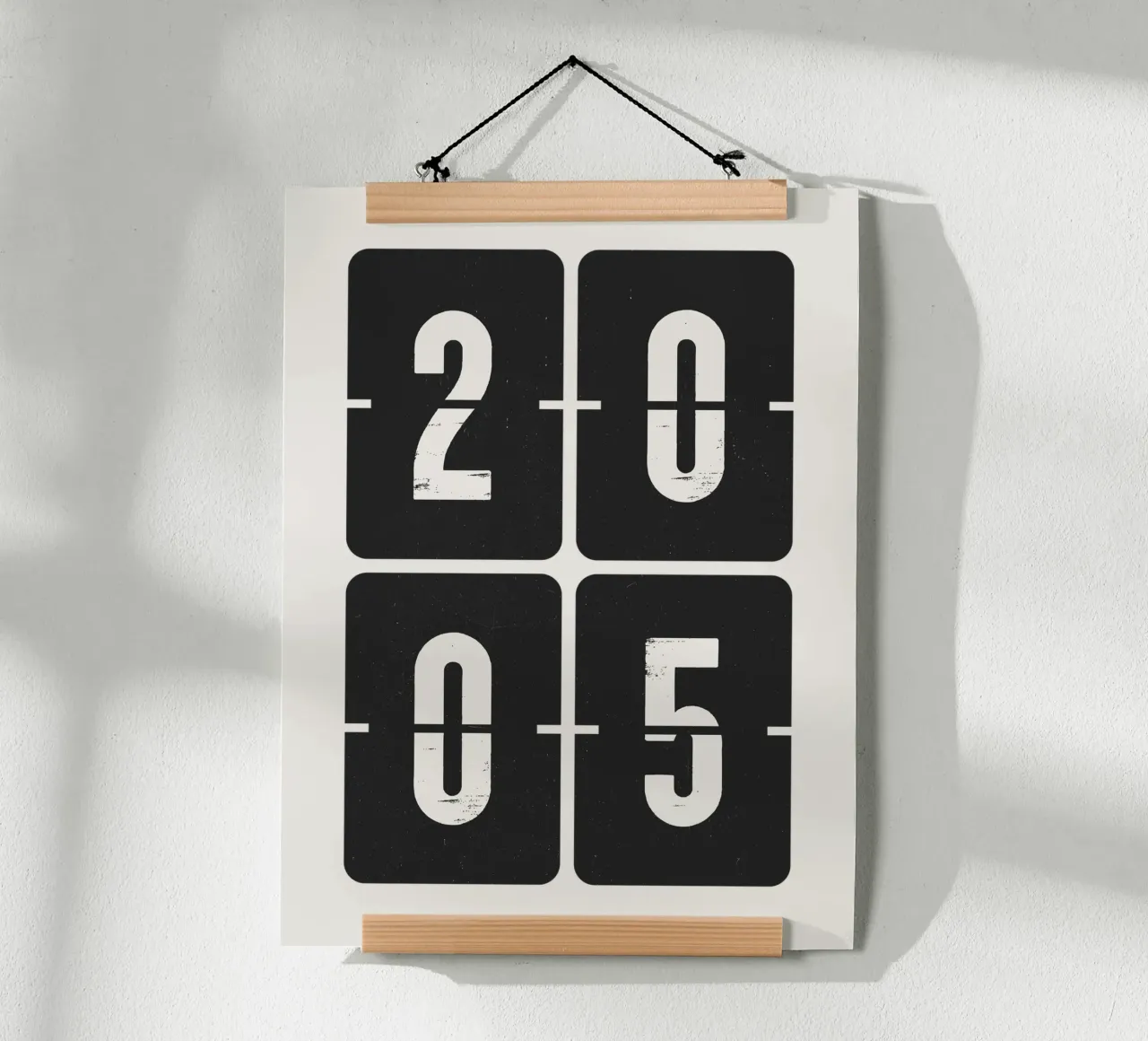 2005 Anno poster con telaio in alluminio da Vintagrafica