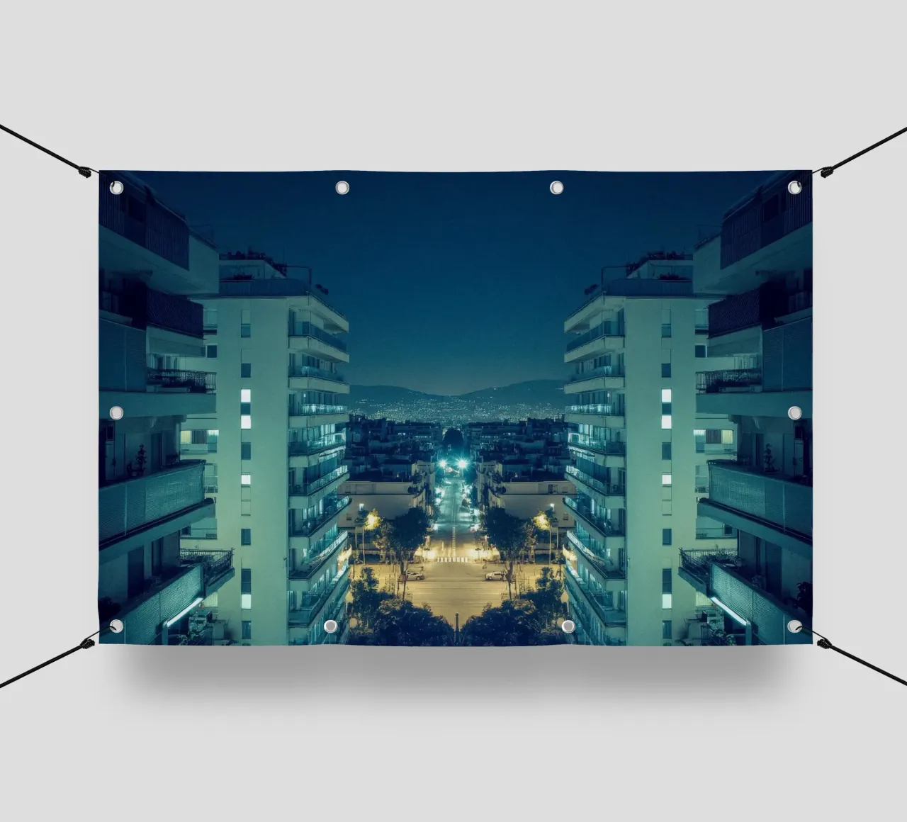 Atene moderna, un sogno urbano illuminato telo in pvc da By Night