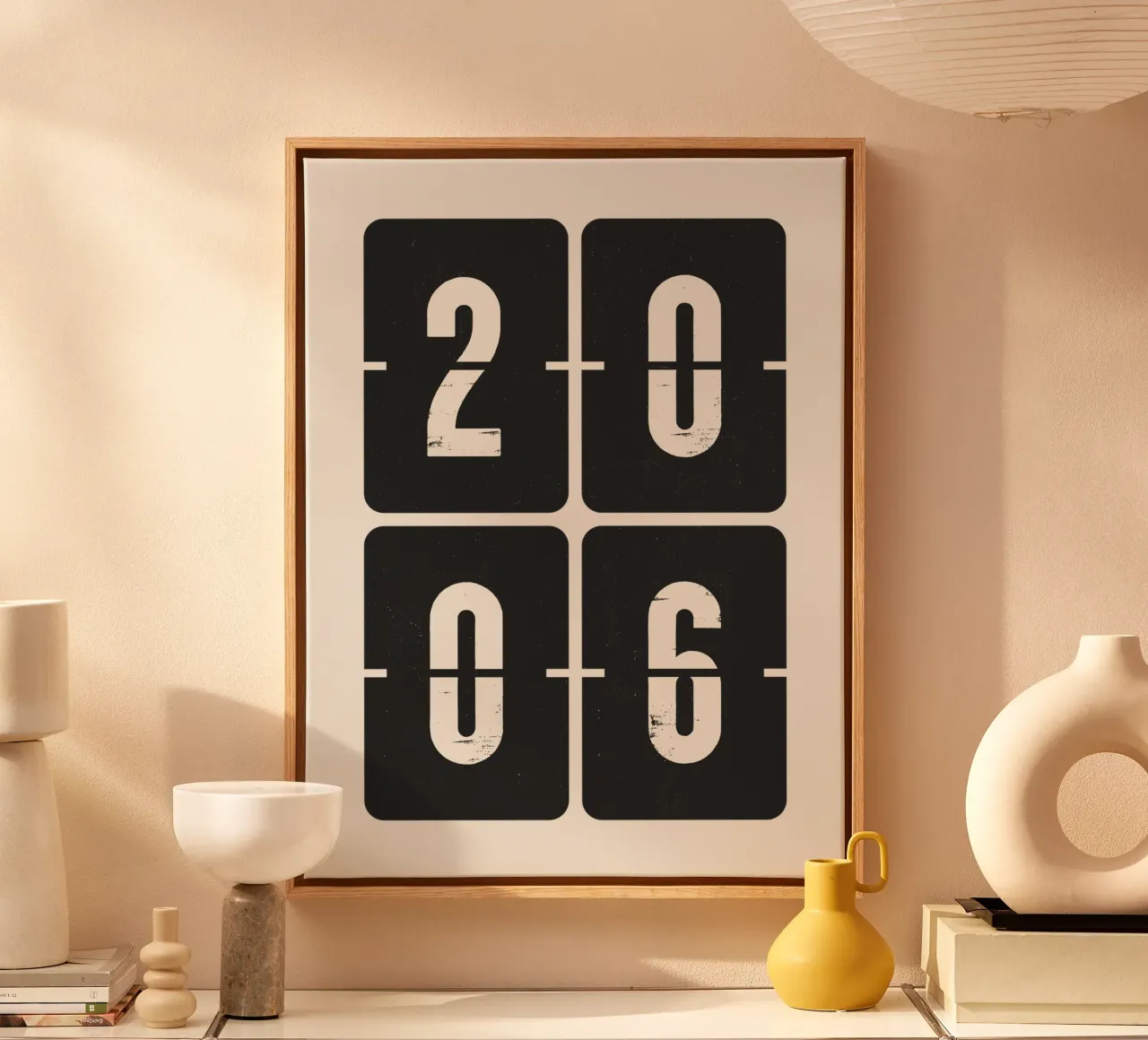 2006 Jaar canvas van Vintagrafica