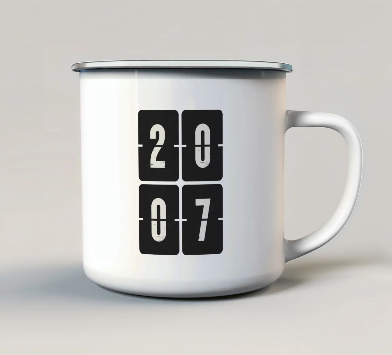 Anno 2007 tazza in smalto da Vintagrafica
