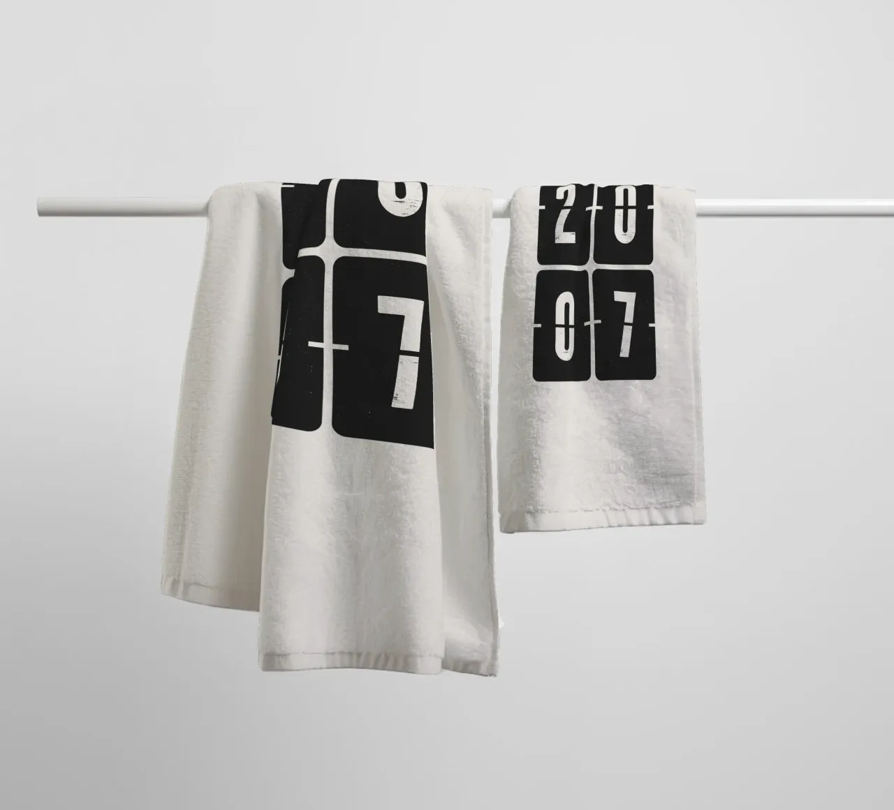 2007 Jaar badhanddoek van Vintagrafica