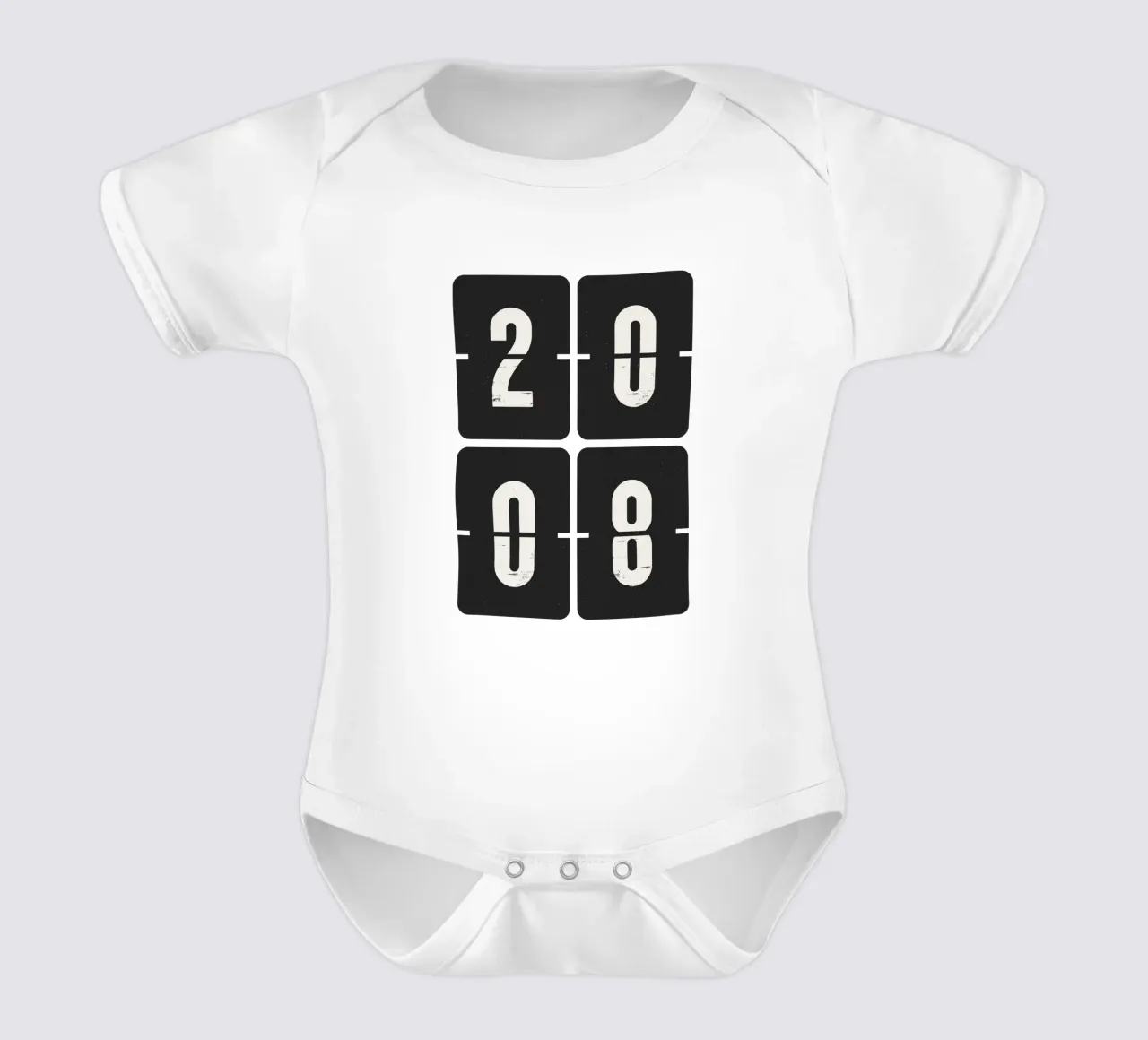 2008 Jaar babyrompertje korte mouwen van Vintagrafica