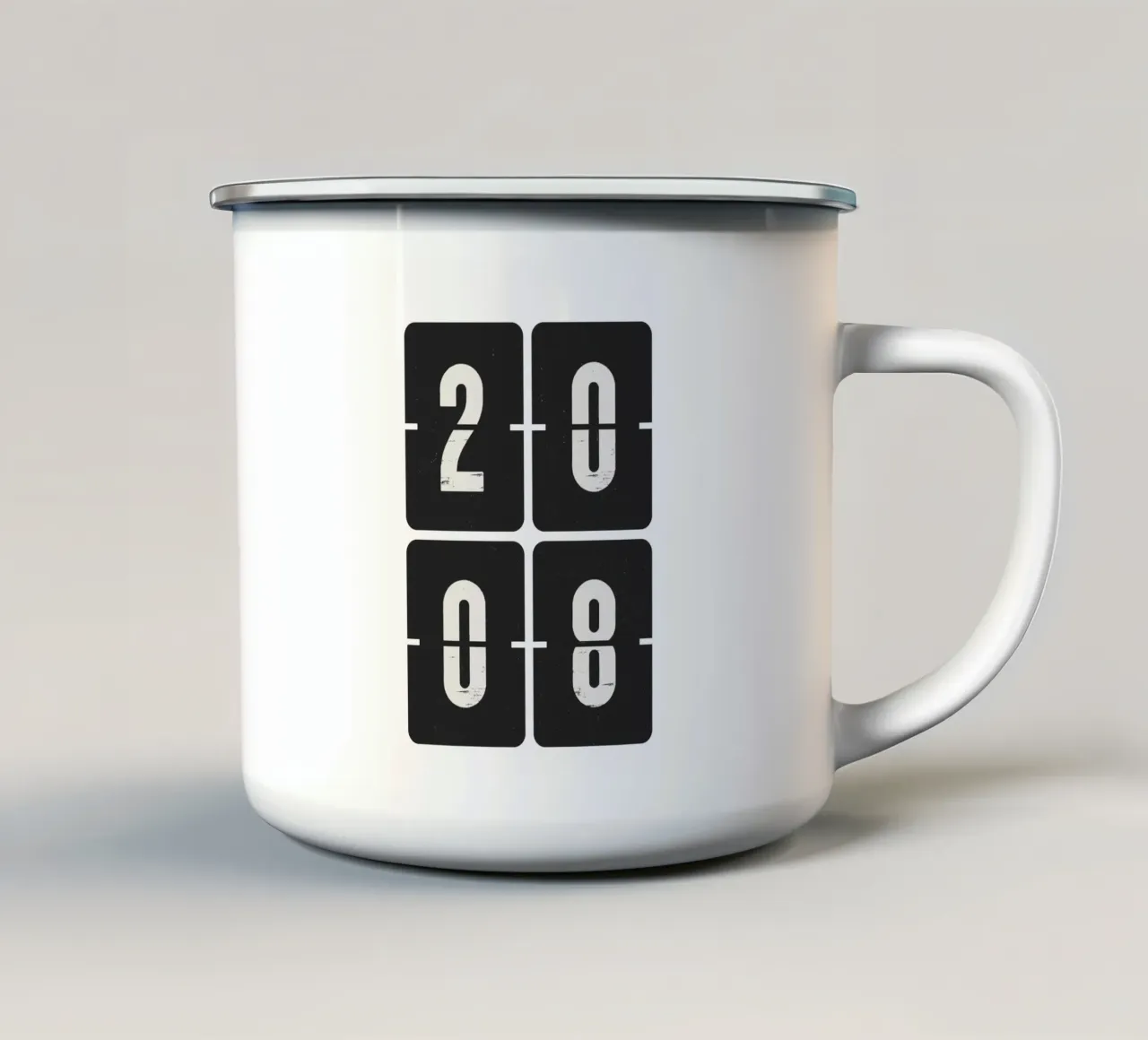 Anno 2008 tazza in smalto da Vintagrafica