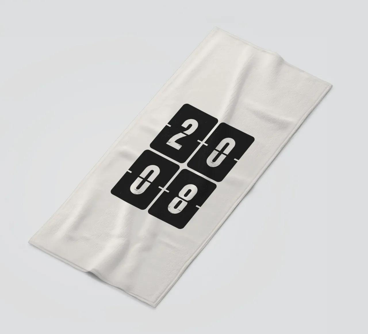2008 Jaar strandhanddoek van Vintagrafica