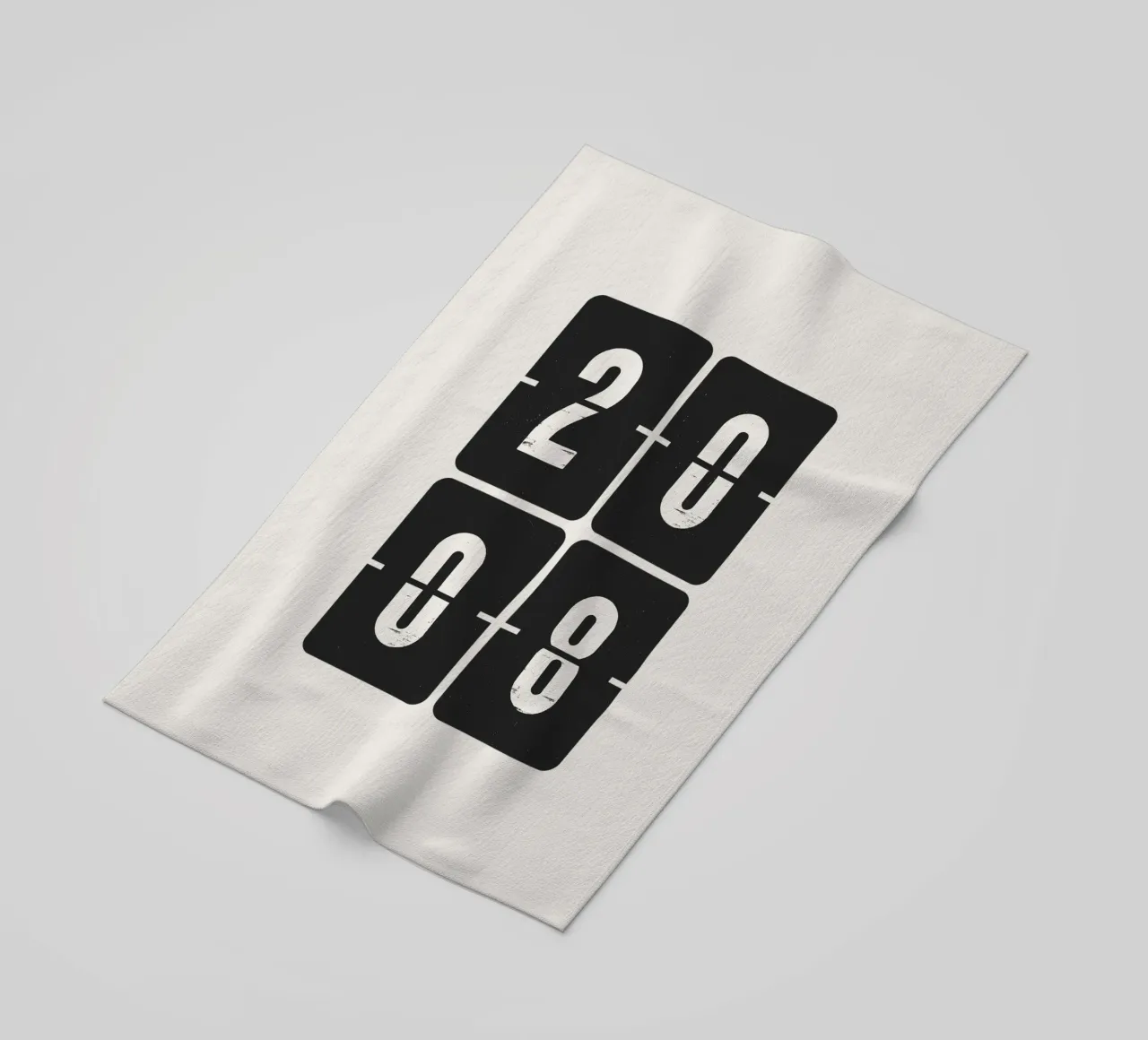 2008 Jaar strandhanddoek van Vintagrafica