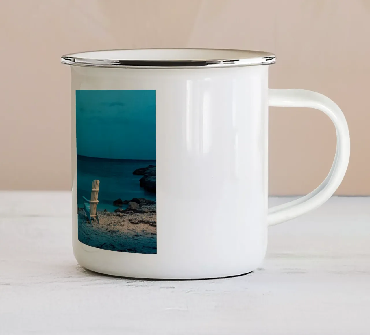 Di fronte all'infinito delle Bahamas tazza in smalto da By Night