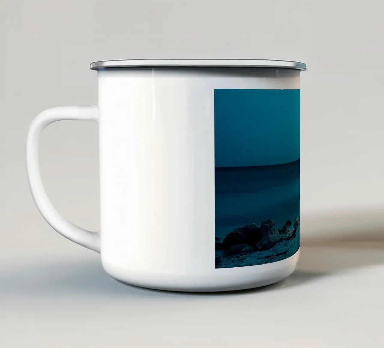 Di fronte all'infinito delle Bahamas tazza in smalto da By Night