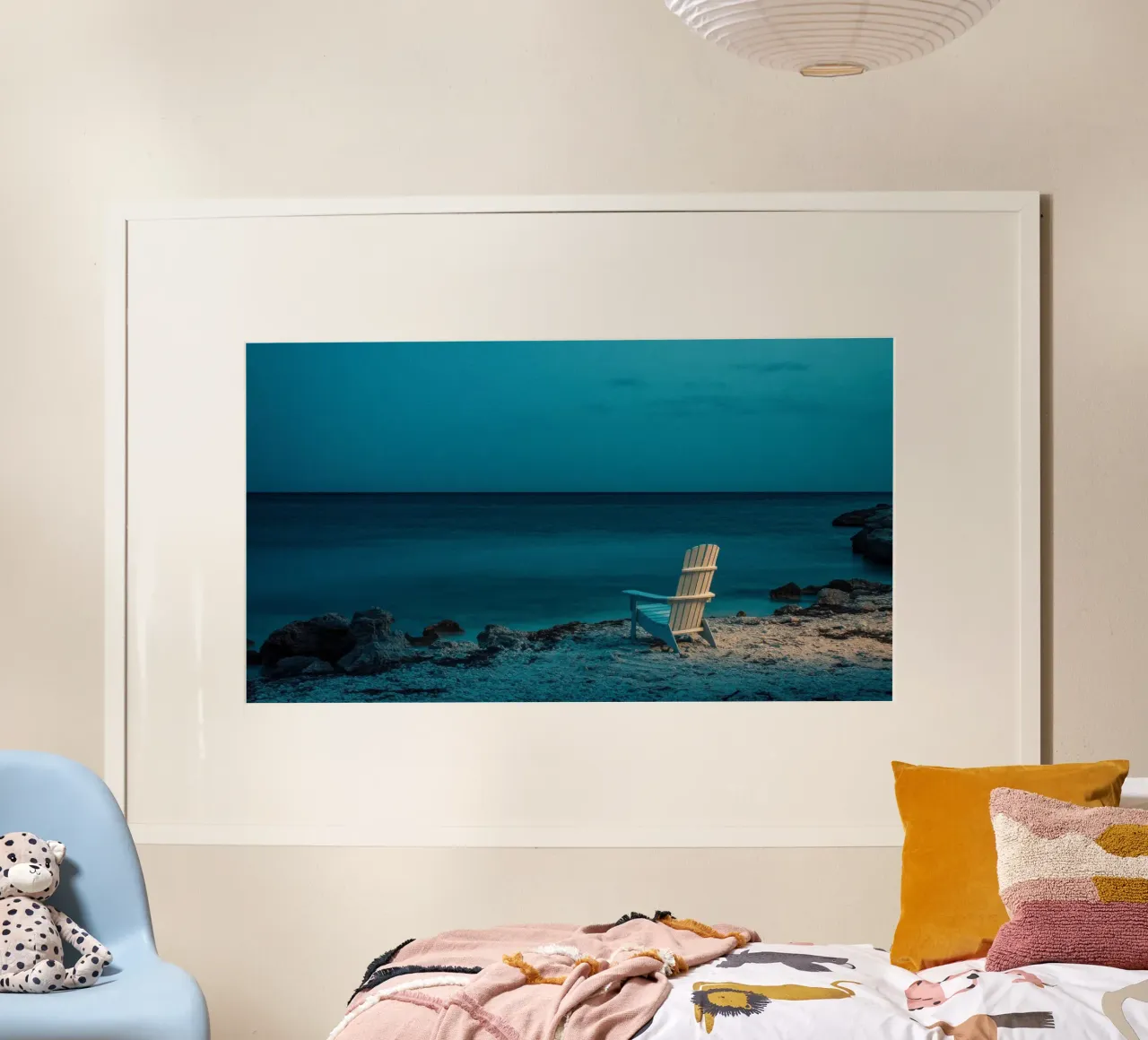 Di fronte all'infinito delle Bahamas poster con telaio in legno da By Night